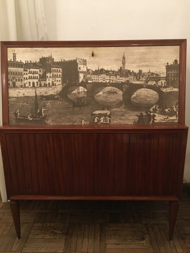 Mobile bar vintage con vano - mobile,